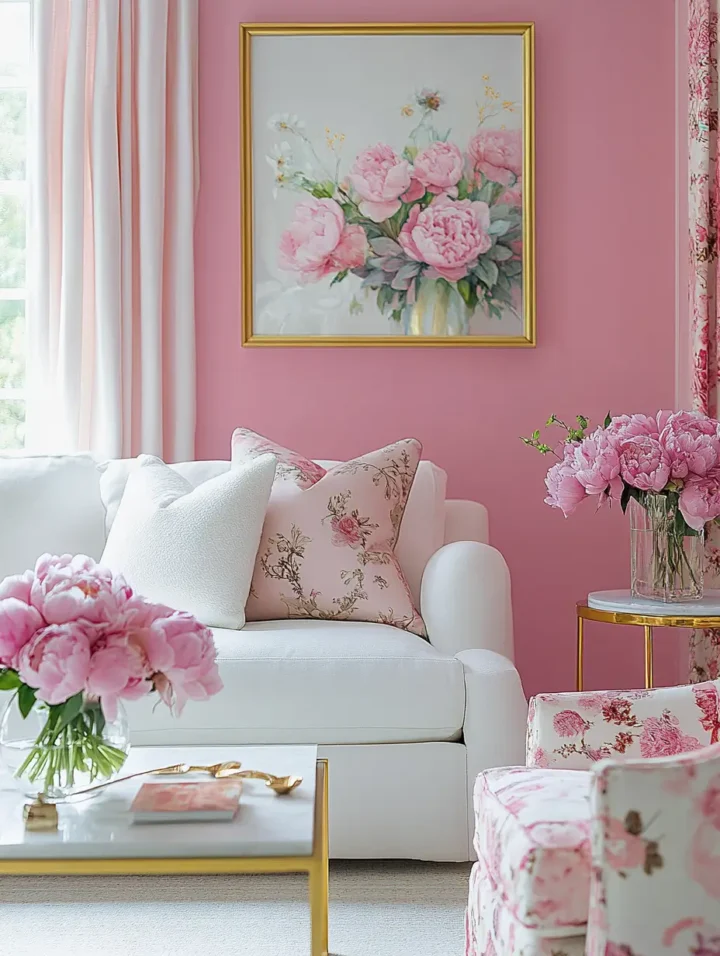 Pretty in Pink: Feminine Living Room Ideas for a Chic and Cozy Space