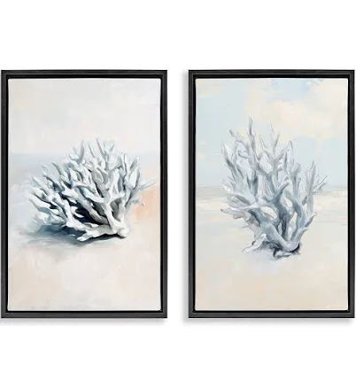 Stupell Faded White Coral Branches Fr...