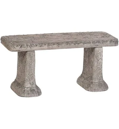Old World Concrete Garden Bench