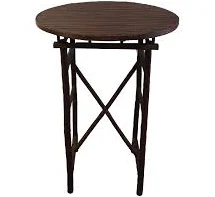 Bamboo Folding Round Bistro Table