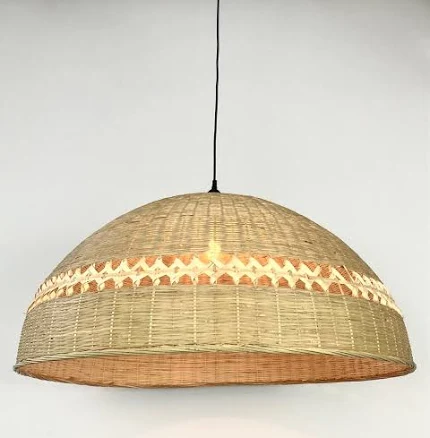 Rattan Dome Pendant Light