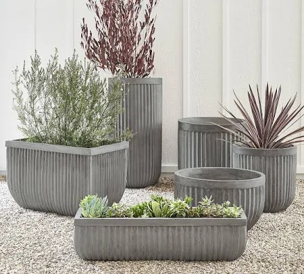 Pottery Barn Fluted Outdoor Concrete ...