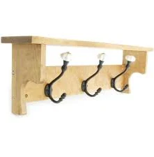 A Rustic Medium Oak Wooden Wall Mount...