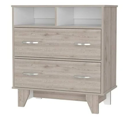 Plethoria Home 2-Drawer 2-Shelf Dresser