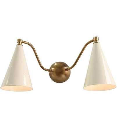 Mid-Century Modern Brass Swing Arm Wa...