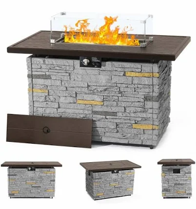 Pizzello 43 Inch Propane Fire Pit Table