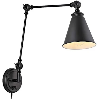 WINGBO 1-Light Vintage Adjustable Swi...