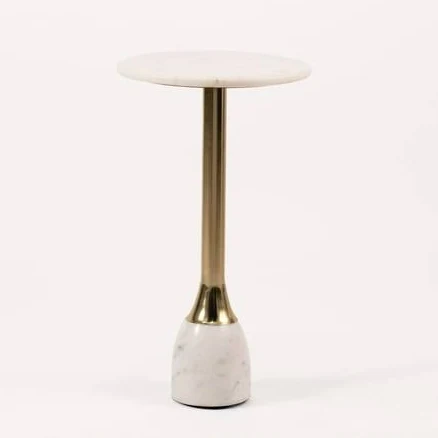 Modern Style Round End Table with Iro...