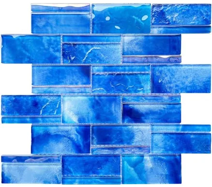 Santorini 2x4 Glass Pool Tile Santori...