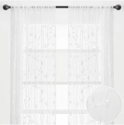 Chanasya Embroidered Vine Sheer Windo...