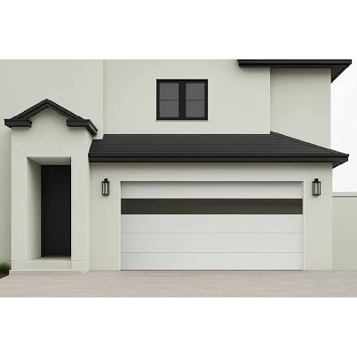 Contemporary Garage Door White Sand 8...