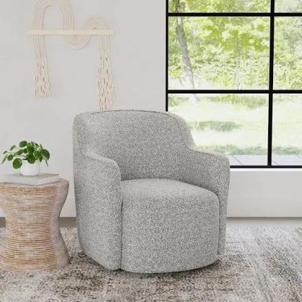 HomePop Upholstered Swivel Accent Chair