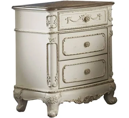 Benzara 3 Drawer Nightstand