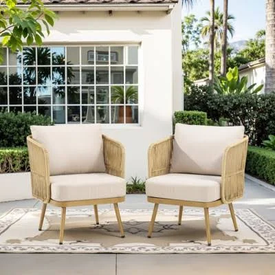 GDFStudio Calista Boho Wicker Barrel ...