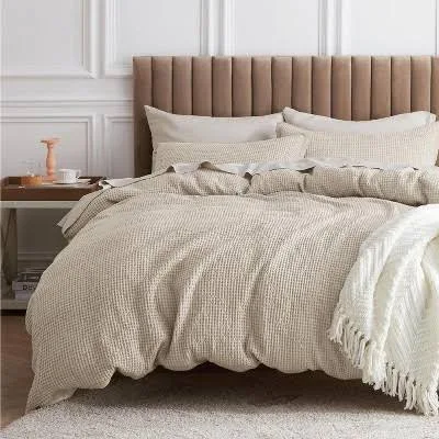 Bedsure Beige Queen 3 Piece Cotton Du...