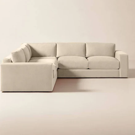 Berkeley 3-Piece L-Shaped Taupe Perfo...