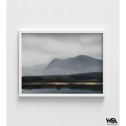 Black and Gold Abstract Landscape Wal...