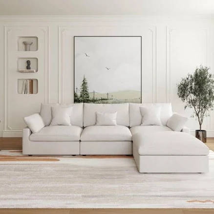 J&E Home Slope Arm 4-Piece L-Shaped L...