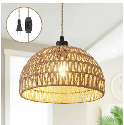 LWYTJO Derica 1-Light Black Plug-In D...