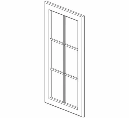 W1830MGD Wall Mullion Glass Door