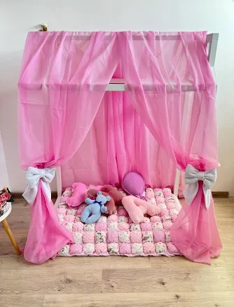 Pink Chiffon Bed Canopy: Kids Room De...