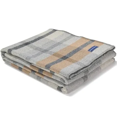 Northfield Plaid Wool Throw Blanket