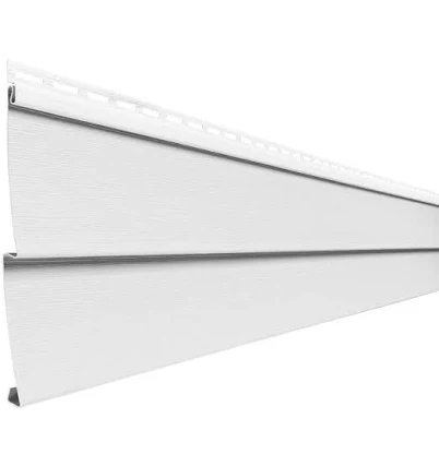 Double 4 in. x 150 in. White Lap Viny...