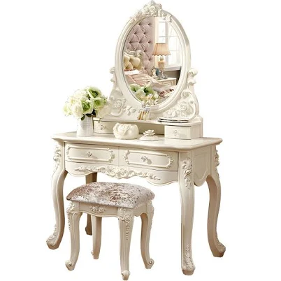 French Provincial Vanity Set with Ova...