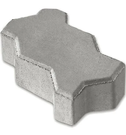 Interlocking Gray Concrete Wave Paver