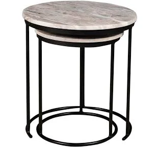 Pier 1 Marble Nesting Coffee Table Se...