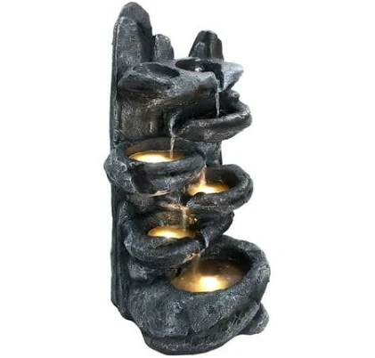 Cascading 6-Tier Rock Water Fountain
