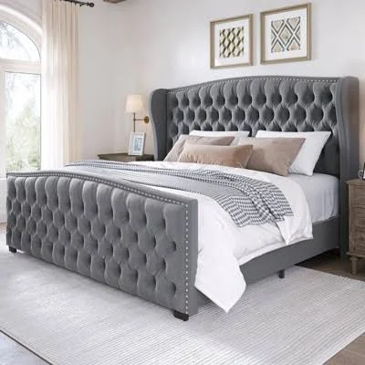 AMERLIFE King Size Platform Bed Frame...