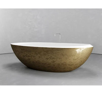 Vast Studio Aged Brass Freestanding O...