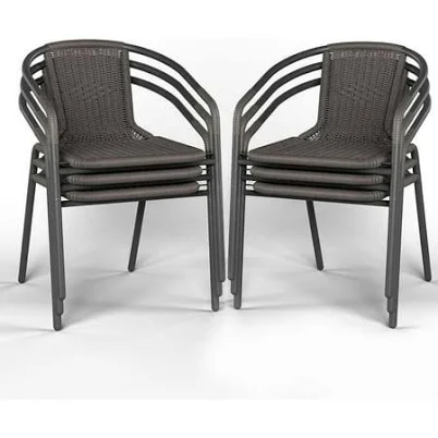 Poteban Set of 6 Outdoor Dining Chairs