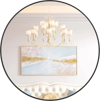 Garvee 30 inch Round Modern Metal Wal...