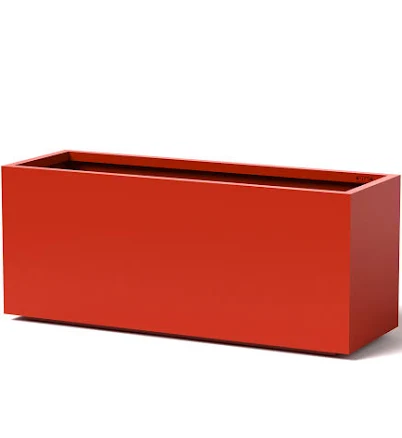High Rectangle Planter - Red