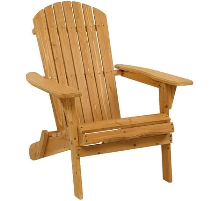Wooden Folding Adirondack Lounger Chair