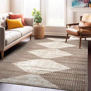 Winston Porter Geometric Stripe Area Rug