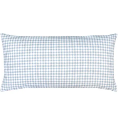Light Blue Gingham Throw Pillow