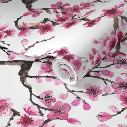 Removable Wallpaper 2ft Pink Sakura B...