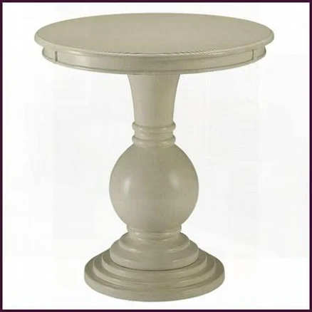 Antique White Round Coffee Table with...