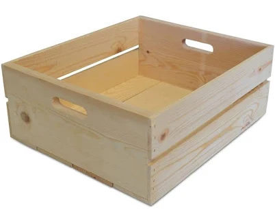 Slatted Crate with Handles