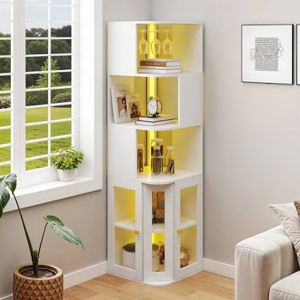 Uforic 5 Tier Corner Bar Cabinet