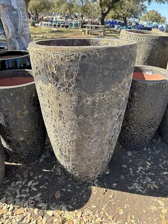 Tapered Cylinder Pot Volcanic Grey / ...