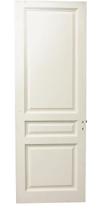 Three Panel White Wooden Door