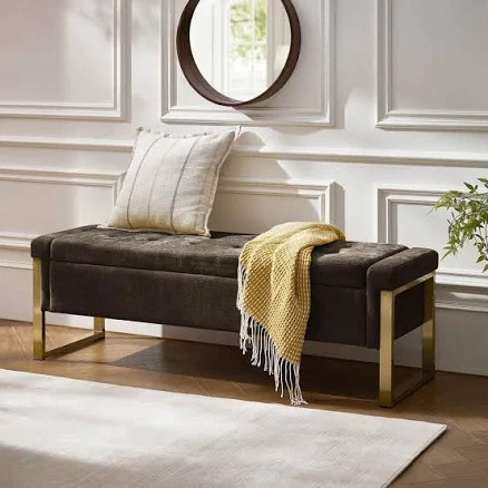 Alina Modern Upholstered Flip Top Sto...