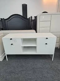 Solid wood off white TV stand