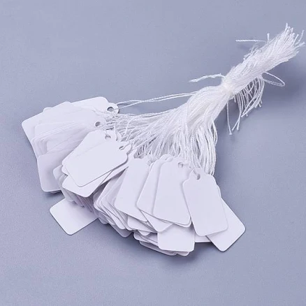 White Rectangle Jewelry Price Tags