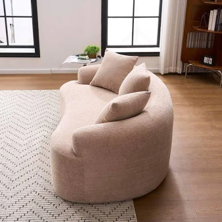 Nestfair 65 in. Chenille 2-Seater Cur...