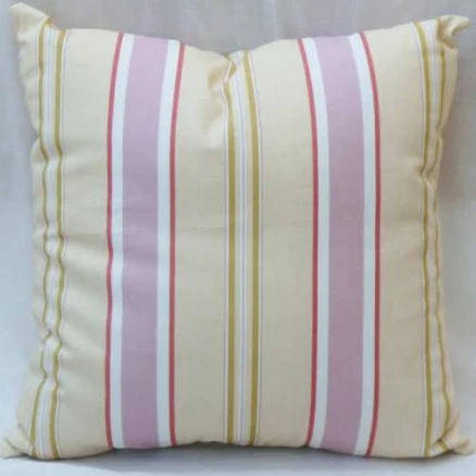 Striped pillow pink, green, yellow, w...